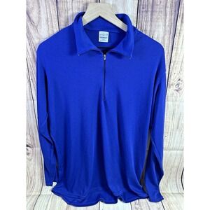 Patagonia Men's L 1/4 Zip Base Layer Pullover Capilene BLUE‎ Size LARGE